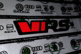 Octavia IV -Emblem for the rear trunk - from the 2020 Kodiaq RS - MONTE CARLO BLACK (F9R) - GLOW RED