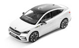 Enyaq Coupe RS - 1/43 metallic diecast model - official Skoda Auto, a.s. product - MOON WHITE (S9R)