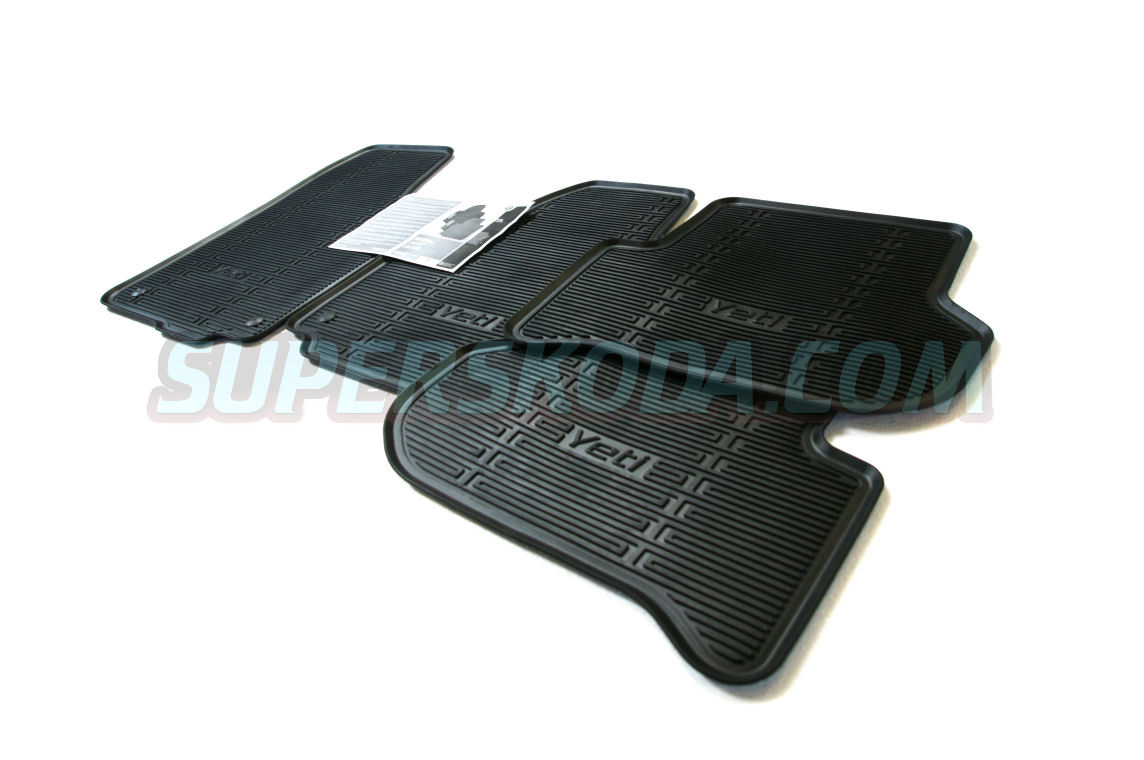 Yeti - floor - rubber Skoda mats, original Auto,a.s. heavy RHD duty