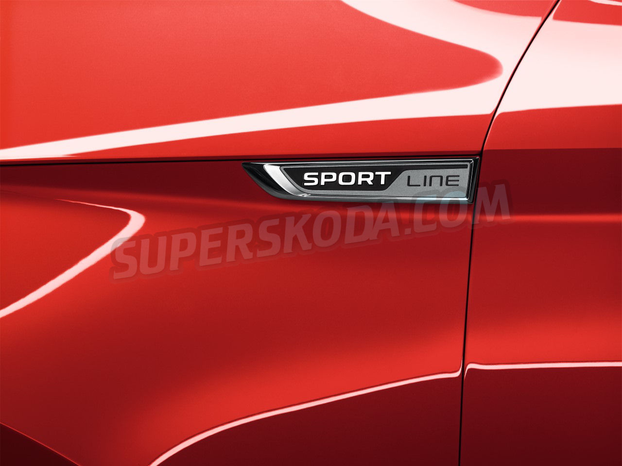 Sport Line - original Skoda Auto,a.s. Emblem aus Superb III Sport Line -  LINKS