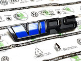 Octavia I - Original Skoda FRONT emblem RS from the limited RS230 edition - BLACK (F9R)- GLOW BLUE