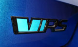 Original Skoda emblem RS from the limited RS230 edition - GLOWING in the night - BLUE