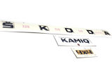 Kamiq - oryginalny zestaw emblematów Skoda MONTE CARLO czarny wersja LONG - SKODA + KAMIQ + 4x4