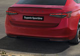 Superb IV - original Skoda rear bumper diffusor SPORT LINE - BLACK MAGIC paint